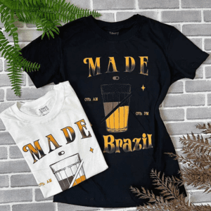 T-shirt Made in Brasil - café/cerveja